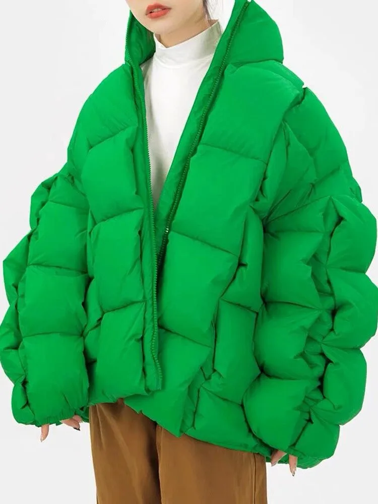 Winter Oversized Cotton Padded Coats Women Long Sleeve Loose Zippers Weave Parkas Female Casual Ladies Warm Outwear Jackets 067
Winter Oversized Cotton Padded Coats Women Long Sleeve Loose Zippers Weave Parkas Female Casual Ladies Warm Outwear Jackets 067