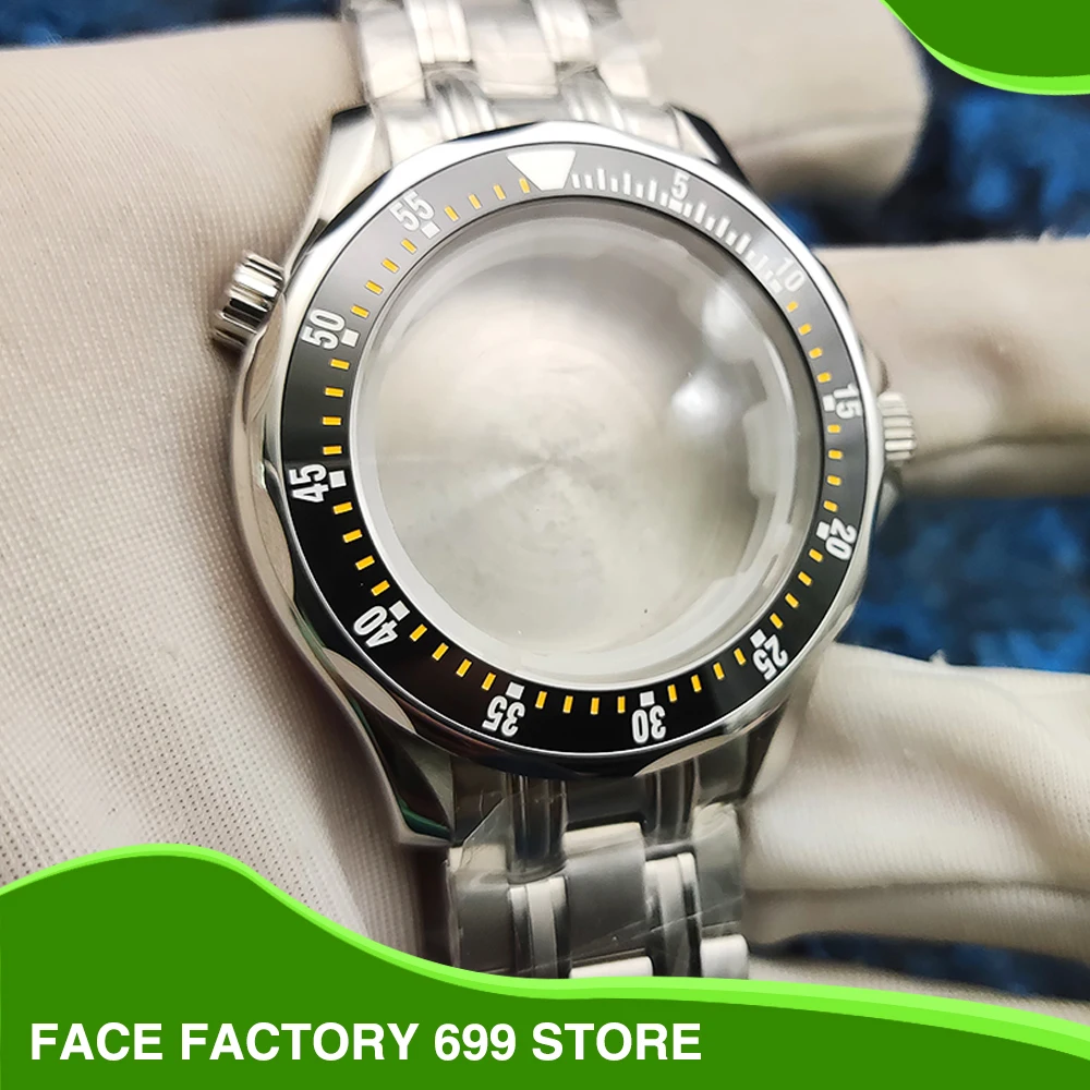 

Watch 40mm 316L Stainless Steel Case Ceramic GMT Bezel Mineral Glass Strap Magnifier Window Fits 2836 Miyota 8215 2813