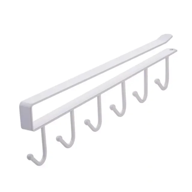 Iron 6 Hooks Storage Shelf Wardrobe Cabinet Metal Under Shelves Mug Cup Hanger Bathroom Kitchen Organizer Hanging Rack Holder
Iron 6 Hooks Storage Shelf Wardrobe Cabinet Metal Under Shelves Mug Cup Hanger Bathroom Kitchen Organizer Hanging Rack Holder