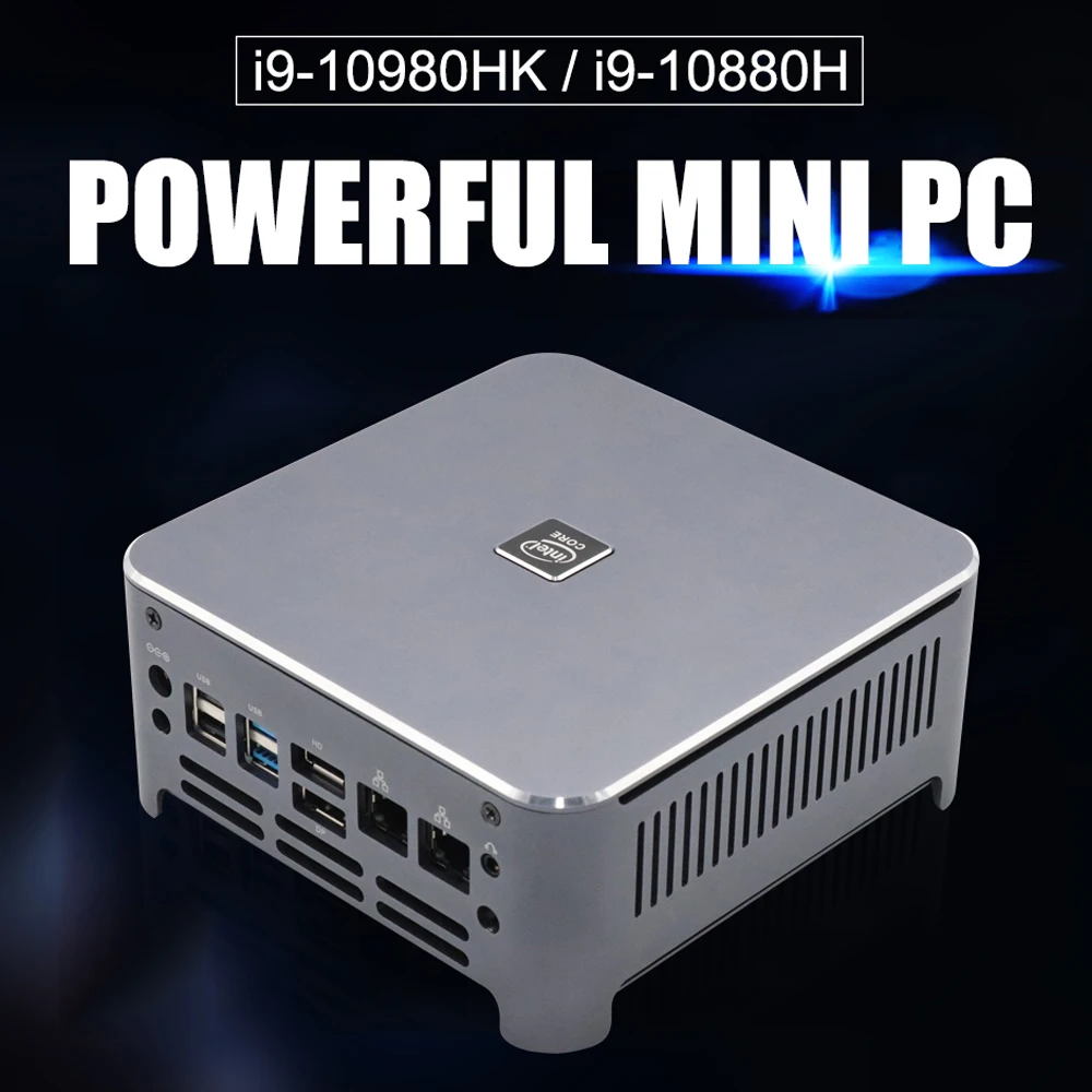 Фото Игровой мини-ПК 10-го поколения Intel Core i7 10750H i9 10880H 10980HK Windows 10 2 * DDR4 M.2 Lan Wi-Fi DP HDMI 4K HTPC NUC