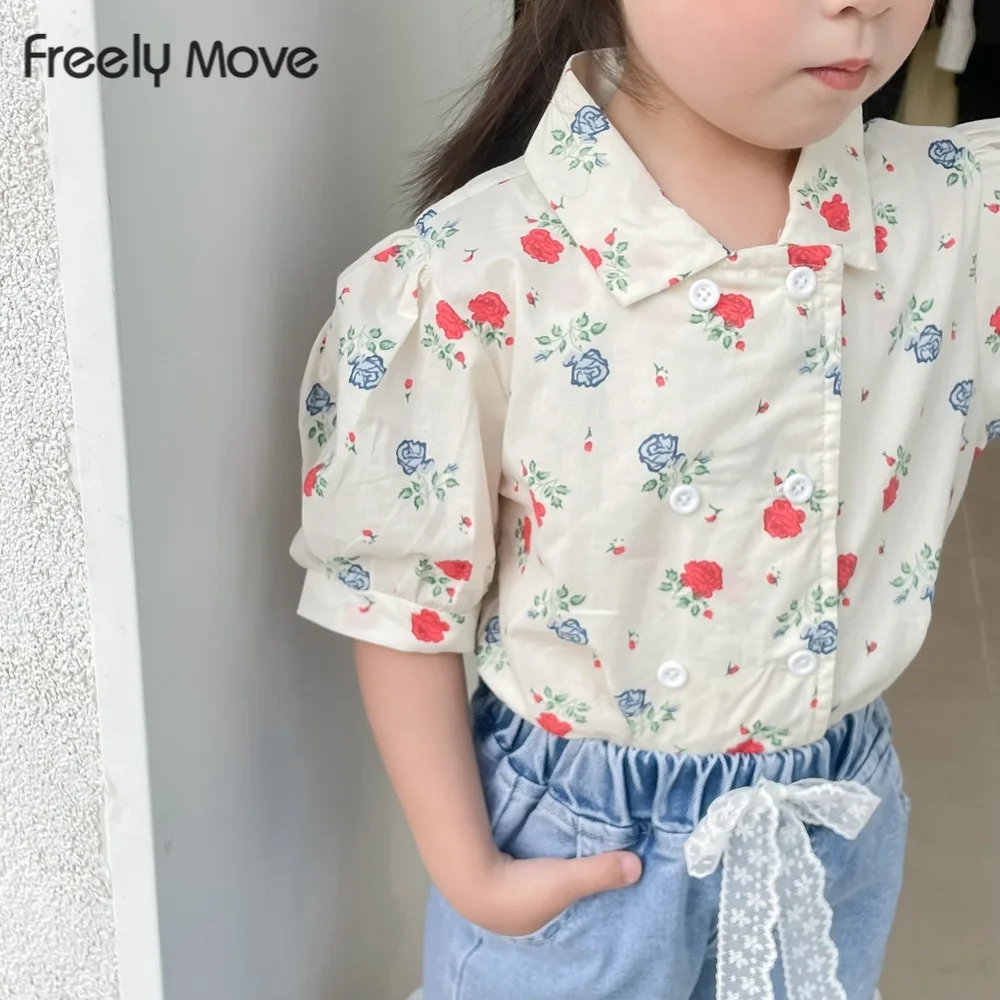 Freely Move Summer Shirts For Girls Children's Clothing Fashion Flower Puff Sleeve Baby Kid Cotton Blouse And Shirt Lapel Blouse
Freely Move Summer Shirts For Girls Children's Clothing Fashion Flower Puff Sleeve Baby Kid Cotton Blouse And Shirt Lapel Blouse