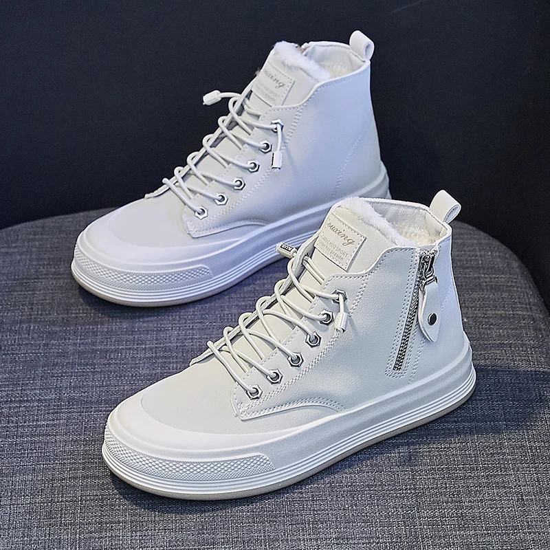 Fashion Leather Platform Sneakers for Women Casual Little White Shoes Ladies High Gang Winter 2022 Women's Vulcanized Shoe Mujer
Fashion Leather Platform Sneakers for Women Casual Little White Shoes Ladies High Gang Winter 2022 Women's Vulcanized Shoe Mujer