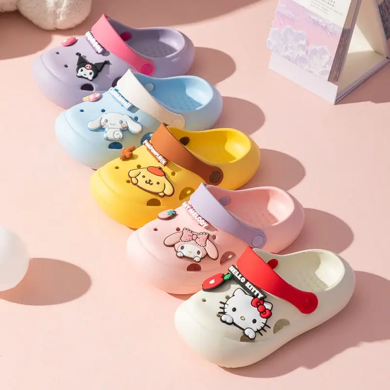 Kawaii anime Sanrio Hello Kittys Cinnamoroll Kuromi cute kids summer slippers non-slip indoor sandals cave shoes girl gift toys
Kawaii anime Sanrio Hello Kittys Cinnamoroll Kuromi cute kids summer slippers non-slip indoor sandals cave shoes girl gift toys