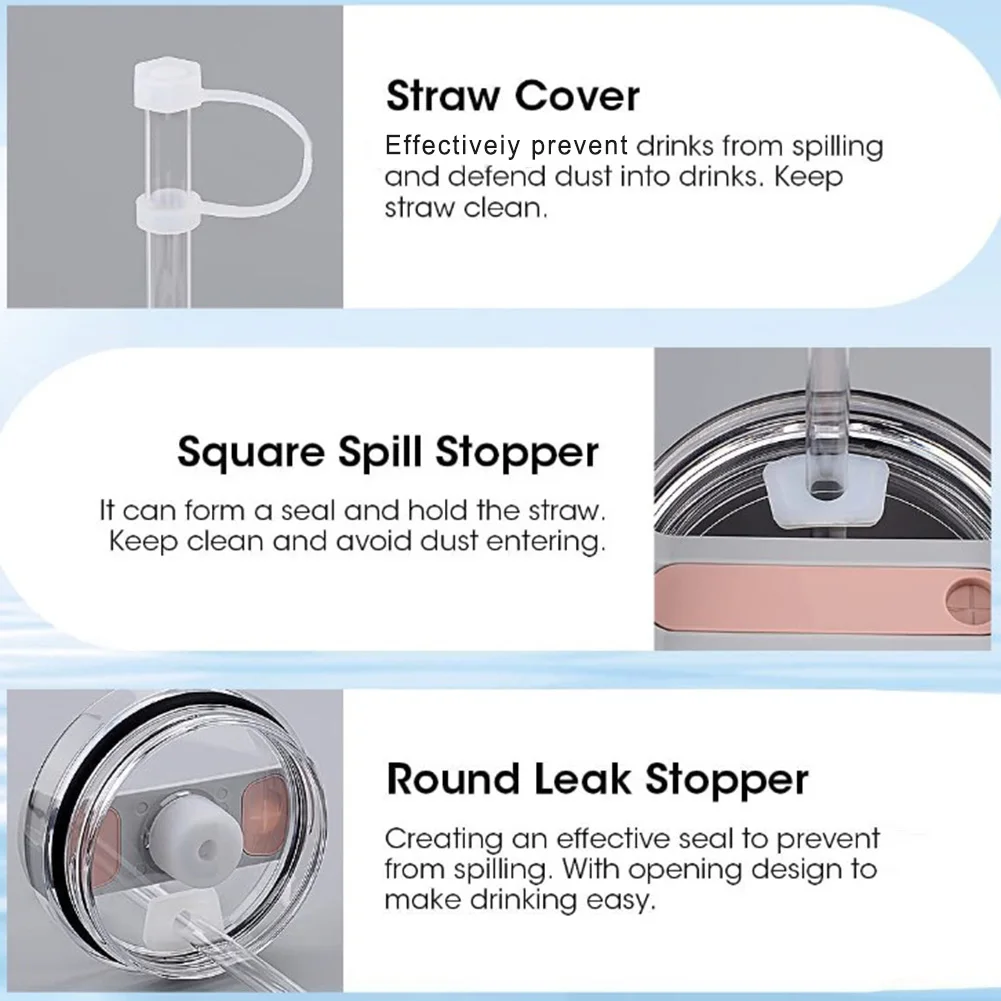 2Set Silicone Spill Proof Stopper Set Compatible For Cup 2.0 40oz & 30oz Tumbler Water Cup Anti Leakage Waterproof Accessories
2Set Silicone Spill Proof Stopper Set Compatible For Cup 2.0 40oz & 30oz Tumbler Water Cup Anti Leakage Waterproof Accessories