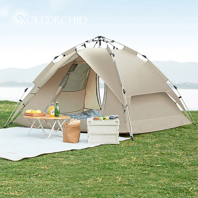 

Outdoor Portable Folding Tent 2-3 People Rainproof Thickening Sun Protection Field Camping Camping Equipment Automatic Tent