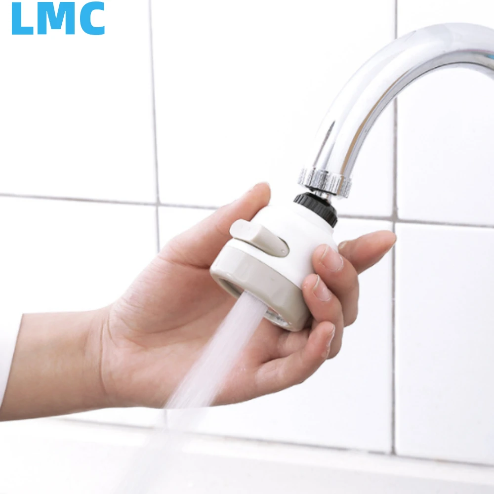 

LMC 360 Degree Swivel Tap Booster Adjustable Shower Water Saver Extender Splash Proof Tap 3 Modes Removable Shower Diffuser