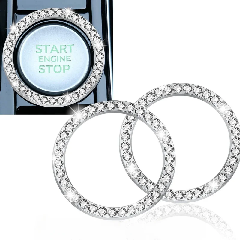 2Pcs Car One-Click Engine Start Stop Switch Button Cover Crystal Rhinestone Cover Protector Ring Hand-set Sticker Decoration
2Pcs Car One-Click Engine Start Stop Switch Button Cover Crystal Rhinestone Cover Protector Ring Hand-set Sticker Decoration