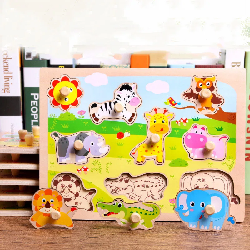 Wooden 3D Puzzle Hand Grab Board Geometric Shape Animal Vegetable Fruit Cognitive Pairing Jigsaw Early Educational Toy for Child
Wooden 3D Puzzle Hand Grab Board Geometric Shape Animal Vegetable Fruit Cognitive Pairing Jigsaw Early Educational Toy for Child