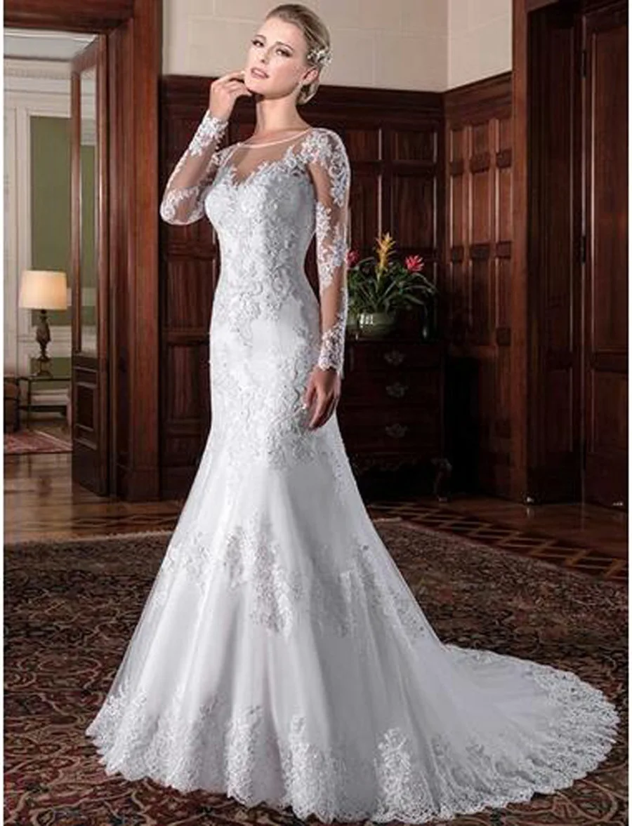 Charmingbridal Boat Neck Mermaid Wedding Dresses 2022 Long Sleeve Lace Bridal Gown Court Train Vestidos De Novia Para Boda Civil
Charmingbridal Boat Neck Mermaid Wedding Dresses 2022 Long Sleeve Lace Bridal Gown Court Train Vestidos De Novia Para Boda Civil