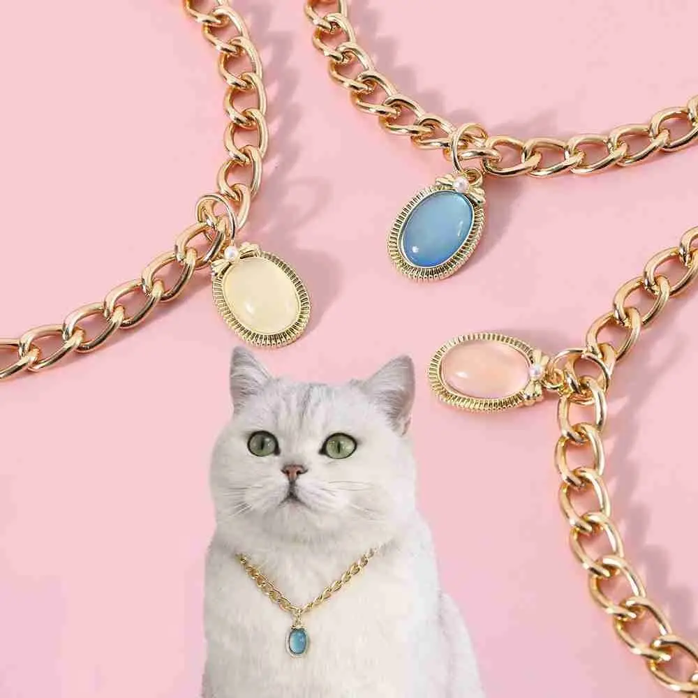 2PCS Cute Cat Supplies Puppy Accessories Adjustable Diamond Pendant Metal Necklace Cat Jewelry Pet Opal Collar
2PCS Cute Cat Supplies Puppy Accessories Adjustable Diamond Pendant Metal Necklace Cat Jewelry Pet Opal Collar