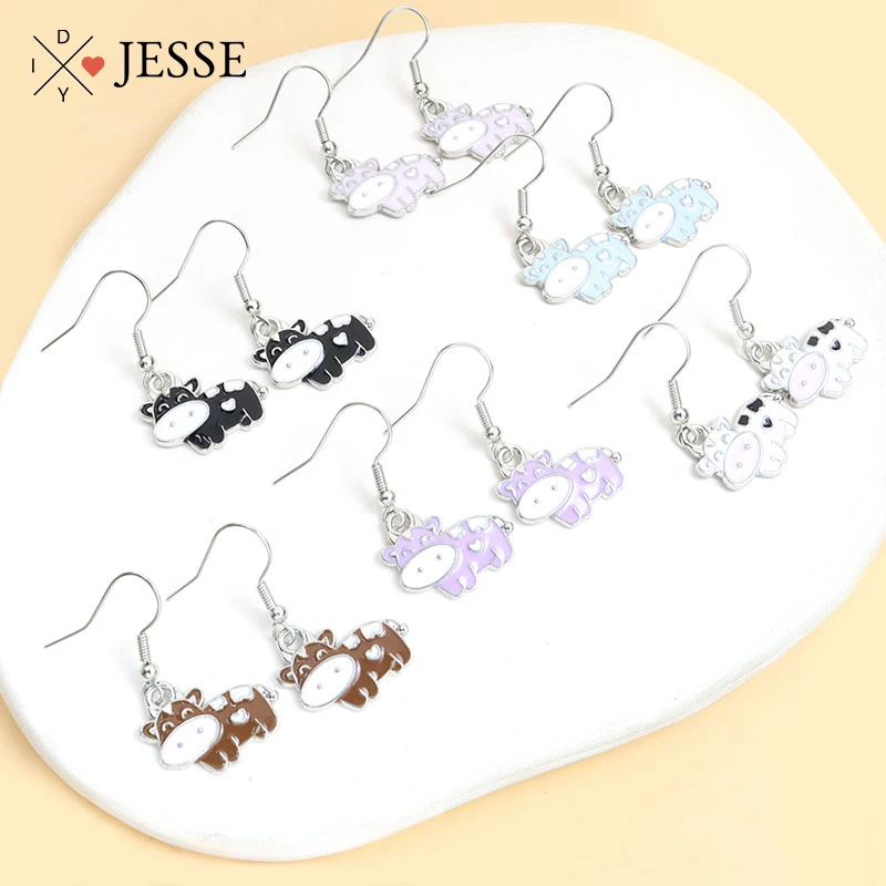 Enamel Milk Cows Drop Dangle Earrings Cute Cartoon Animals Cattle Drip Oil Charm Ear Hook for Women Girl Trend Jewelry Wholesale
Enamel Milk Cows Drop Dangle Earrings Cute Cartoon Animals Cattle Drip Oil Charm Ear Hook for Women Girl Trend Jewelry Wholesale