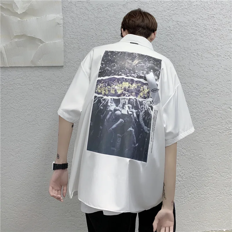 Short Sleeve Shirt Men's Summer Ins Fashion Brand Loose Leisure Trendy Unique Printed Half Sleeve Half Sleeve Top
Short Sleeve Shirt Men's Summer Ins Fashion Brand Loose Leisure Trendy Unique Printed Half Sleeve Half Sleeve Top