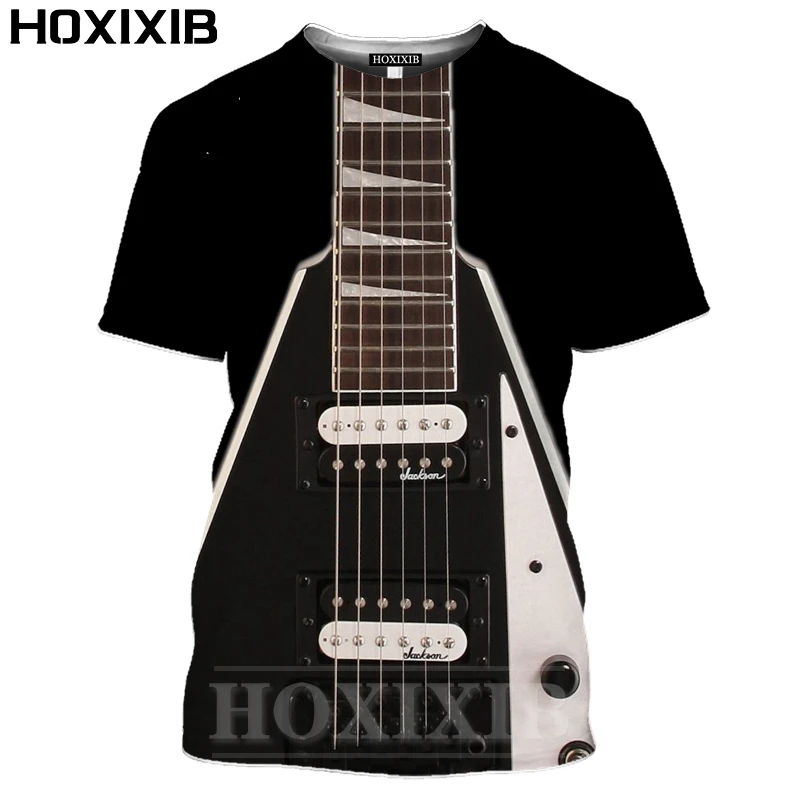 HOXIXIB 3D Print Musical Instrument Guitar T Shirt Men Tshirt Women Clothes Fashion Street Black Tops Rock Style Summer Fun Tees
HOXIXIB 3D Print Musical Instrument Guitar T Shirt Men Tshirt Women Clothes Fashion Street Black Tops Rock Style Summer Fun Tees
