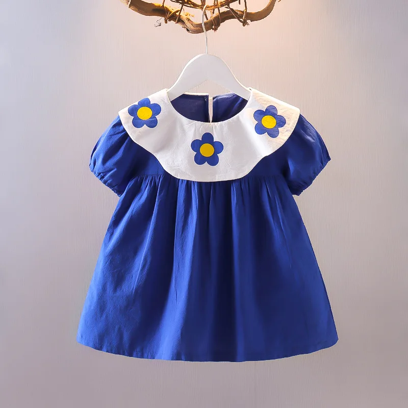 Korean Version Baby Girls Dresses Summer New Large Lapel Floral Print Dress Toddler Infant Fashion Princess Dress 
Korean Version Baby Girls Dresses Summer New Large Lapel Floral Print Dress Toddler Infant Fashion Princess Dress