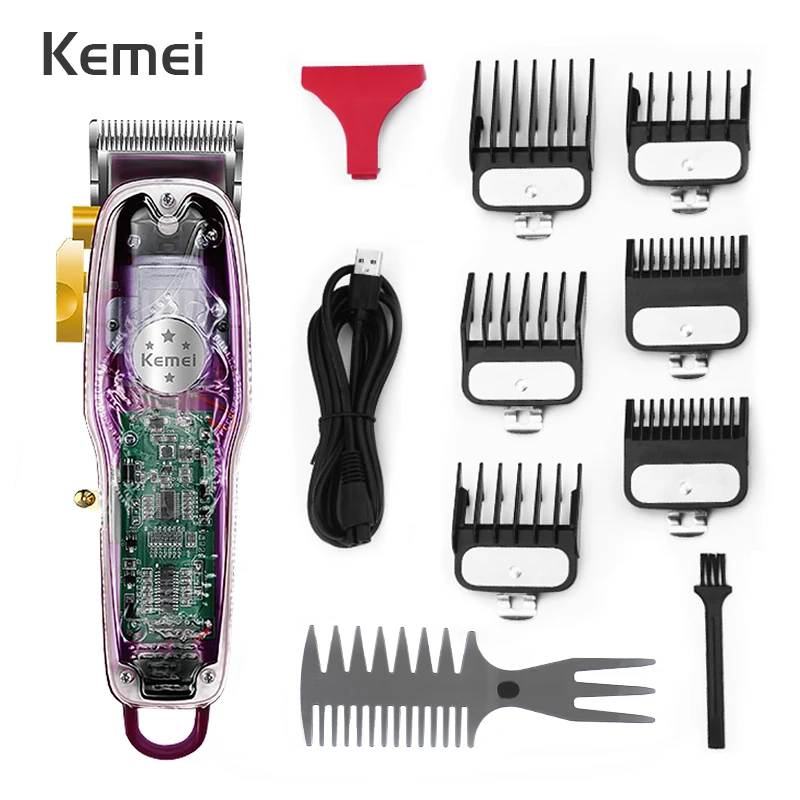 

Kemei Professional Beard Trimmer Electric Clippers for Men Haircut Cordless Barber Cutter Grooming Shaver Hair Cutting Machine