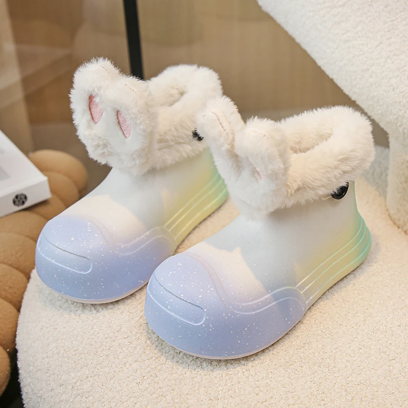 New 2023 Winter Versatile Rabbit Plush Cute Gradient Color Versatile Princess Shoes Girl Short Sleeve Round Head Waterproof Kids
New 2023 Winter Versatile Rabbit Plush Cute Gradient Color Versatile Princess Shoes Girl Short Sleeve Round Head Waterproof Kids