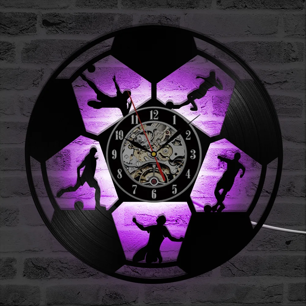 LED Football Creative Vinyl Record Wall Clock Home Bedroom Decorative Art Gift Clock Colorful Wall Clock with Lights
LED Football Creative Vinyl Record Wall Clock Home Bedroom Decorative Art Gift Clock Colorful Wall Clock with Lights