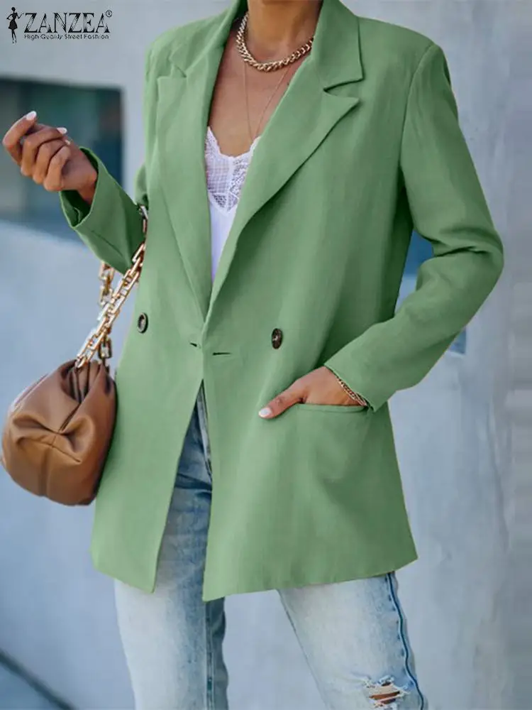Fashion Women Blazer ZANZEA Lady Office Suits Lapel Neck Long Sleeve Shirt Causal Solid Coat Streetwear Chic Outwear Female Tops
Fashion Women Blazer ZANZEA Lady Office Suits Lapel Neck Long Sleeve Shirt Causal Solid Coat Streetwear Chic Outwear Female Tops
