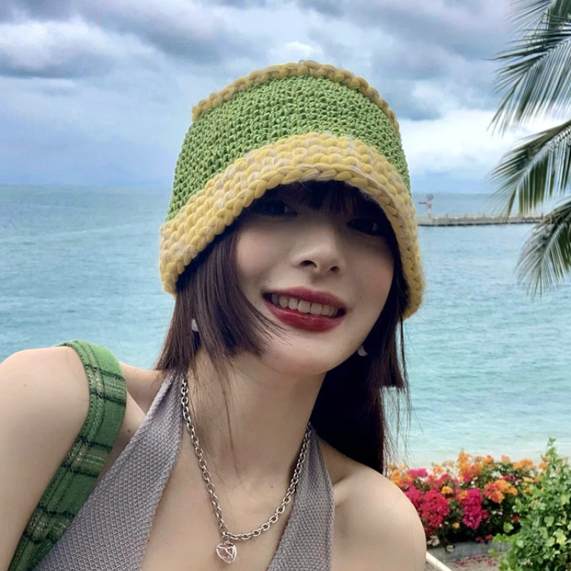 Straw Bucket Hat Women Japanese Wild Fashion Sunshade Basin Cap Summer Big Head Circumference Sunscreen Water Fisherman Hats
Straw Bucket Hat Women Japanese Wild Fashion Sunshade Basin Cap Summer Big Head Circumference Sunscreen Water Fisherman Hats