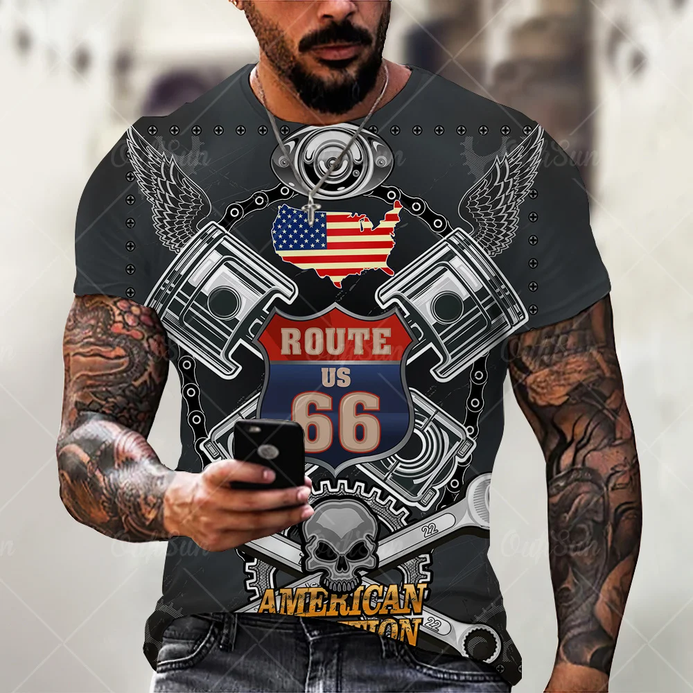 2022 Summer 3DT Shirts For Men's American Flag 66 Letters Road T-Shirt Printed Fashion T-Shirt Vintage Oversized Men's Clothing
2022 Summer 3DT Shirts For Men's American Flag 66 Letters Road T-Shirt Printed Fashion T-Shirt Vintage Oversized Men's Clothing