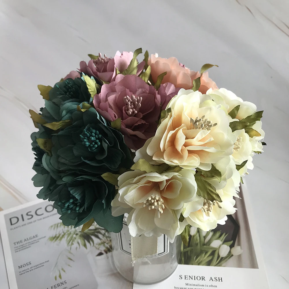 Rayon Cloth Fake Flower Leaves Peony Floral Home Wedding Party Home Decoration Blue Tea Rose Small Bouquet home decore
Rayon Cloth Fake Flower Leaves Peony Floral Home Wedding Party Home Decoration Blue Tea Rose Small Bouquet home decore