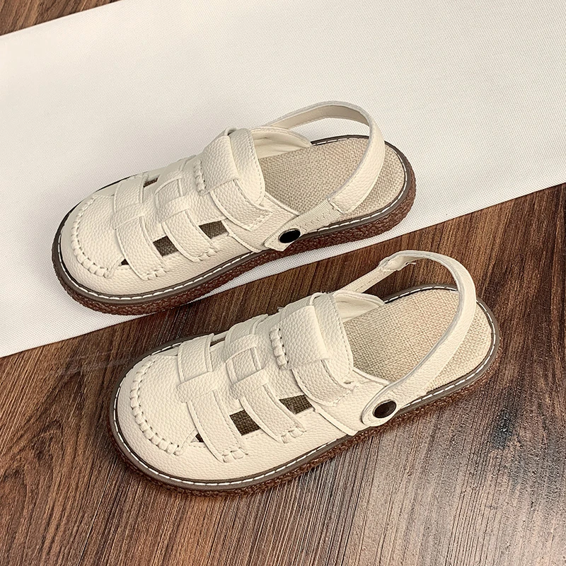 Босоножки женские с ремешком на щиколотке, повседневные сандалии, плоская подошва, модная летняя обувь, 2023 
Босоножки женские с ремешком на щиколотке, повседневные сандалии, плоская подошва, модная летняя обувь, 2023