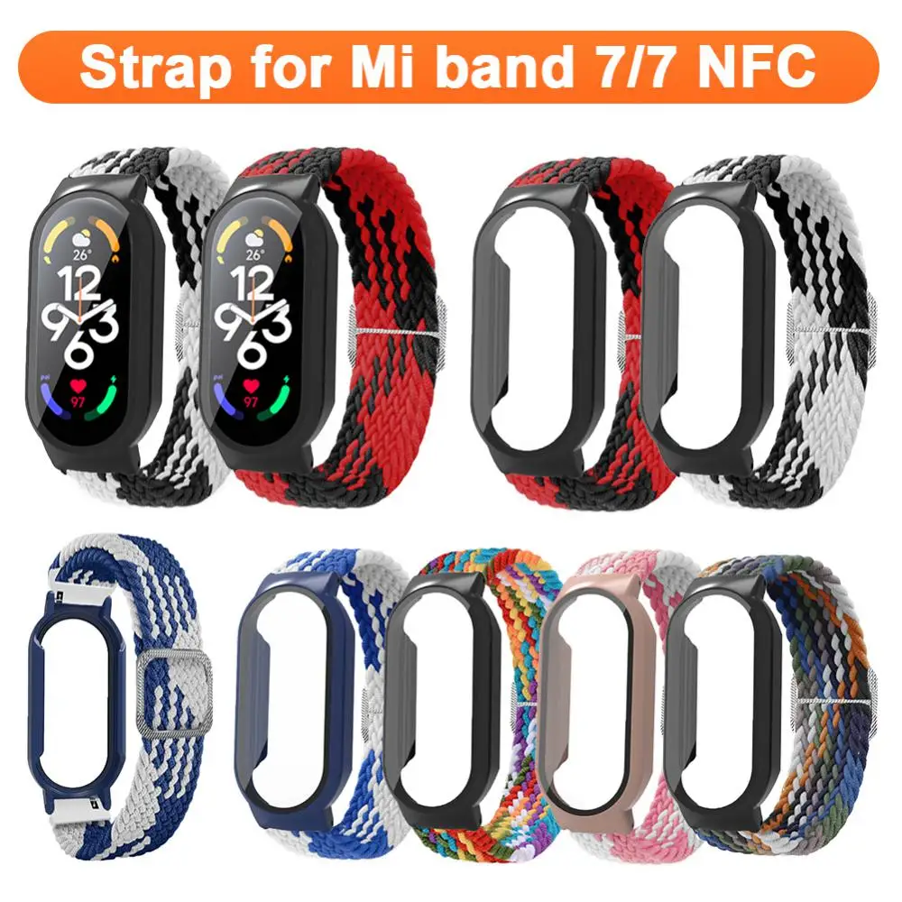 Ремешок 2 в 1 для Xiaomi Mi band NFC, эластичный регулируемый нейлоновый плетеный браслет для часов Mi Band 7
Ремешок 2 в 1 для Xiaomi Mi band NFC, эластичный регулируемый нейлоновый плетеный браслет для часов Mi Band 7