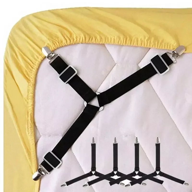 4PCS New Adjustable Bed Sheet Clips Cover Grippers Holder Mattress Duvet Blanket Fastener Straps Fixing Slip-Resistant Belt
4PCS New Adjustable Bed Sheet Clips Cover Grippers Holder Mattress Duvet Blanket Fastener Straps Fixing Slip-Resistant Belt