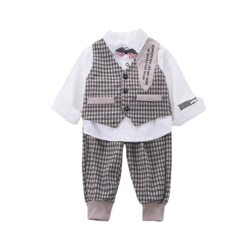 New Spring Autumn Baby Boys Clothes Suit Children Plaid Vest Shirt Pants 3Pcs/Sets Toddler Casual Cotton Costume Kids Tracksuits
New Spring Autumn Baby Boys Clothes Suit Children Plaid Vest Shirt Pants 3Pcs/Sets Toddler Casual Cotton Costume Kids Tracksuits
