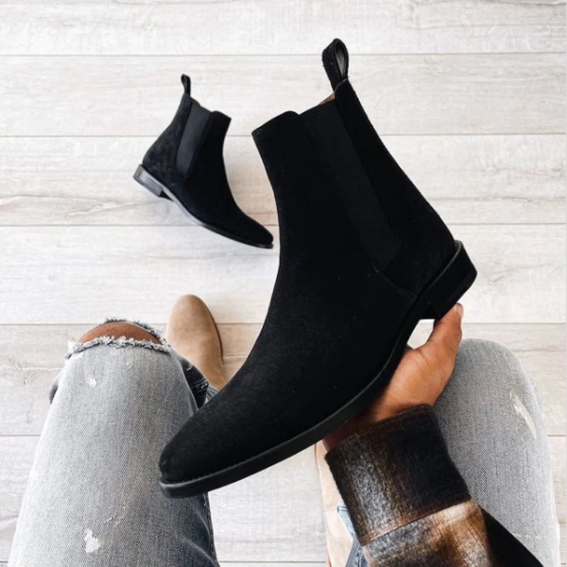 2021 New Men Shoes Casual Outdoors Fashion Classic Faux Suede Comfortable Botines Chelsea Boots Bottes De Chelsea Black KE775
2021 New Men Shoes Casual Outdoors Fashion Classic Faux Suede Comfortable Botines Chelsea Boots Bottes De Chelsea Black KE775