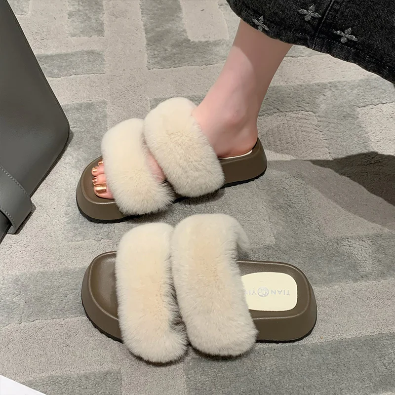 Slippers Casual Summer Women's Shoes Flock Platform Pantofle Med Slides Fur Flip Flops Luxury Soft 2023 Flat Plush Fashion Rubbe
Slippers Casual Summer Women's Shoes Flock Platform Pantofle Med Slides Fur Flip Flops Luxury Soft 2023 Flat Plush Fashion Rubbe