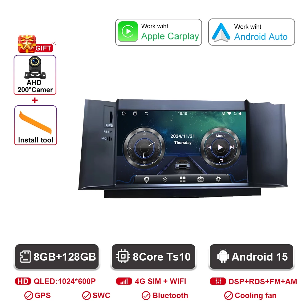 Беспроводной CarPlay Android15 для Citroen C4 C4L DS4 2011 2012-2016 Автомагнитола GPS Мультимедиа Стерео QLED 4G WIFI BT No 2Din
Беспроводной CarPlay Android15 для Citroen C4 C4L DS4 2011 2012-2016 Автомагнитола GPS Мультимедиа Стерео QLED 4G WIFI BT No 2Din