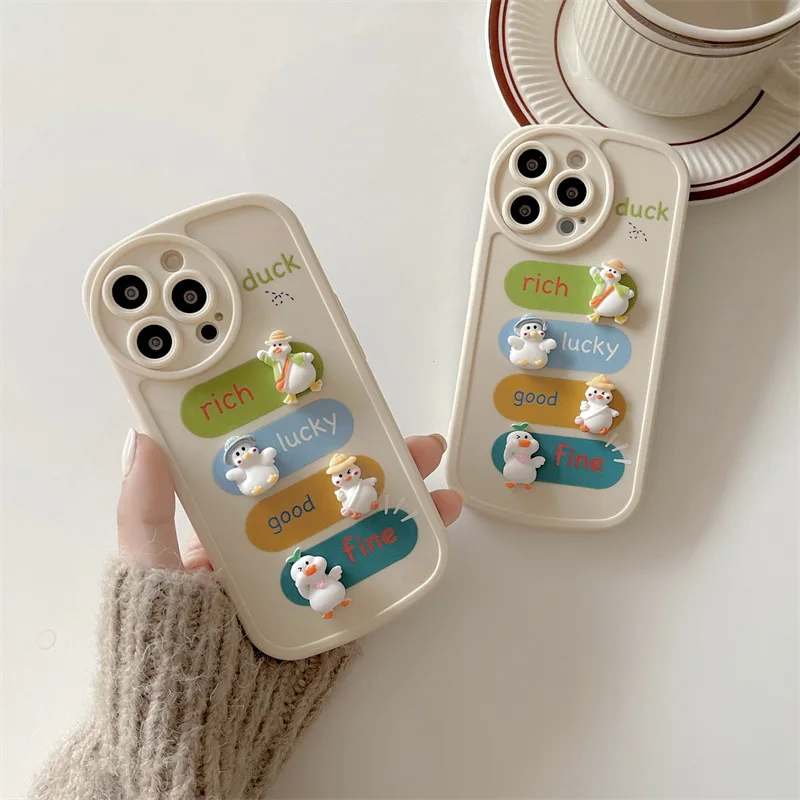 Трехмерный 3D милый чехол с утенком для телефона iPhone 13 12 11 Pro Max Mini X XS XR 7 8 Plus SE, новый белый чехол для iPhone с граффити 
Трехмерный 3D милый чехол с утенком для телефона iPhone 13 12 11 Pro Max Mini X XS XR 7 8 Plus SE, новый белый чехол для iPhone с граффити