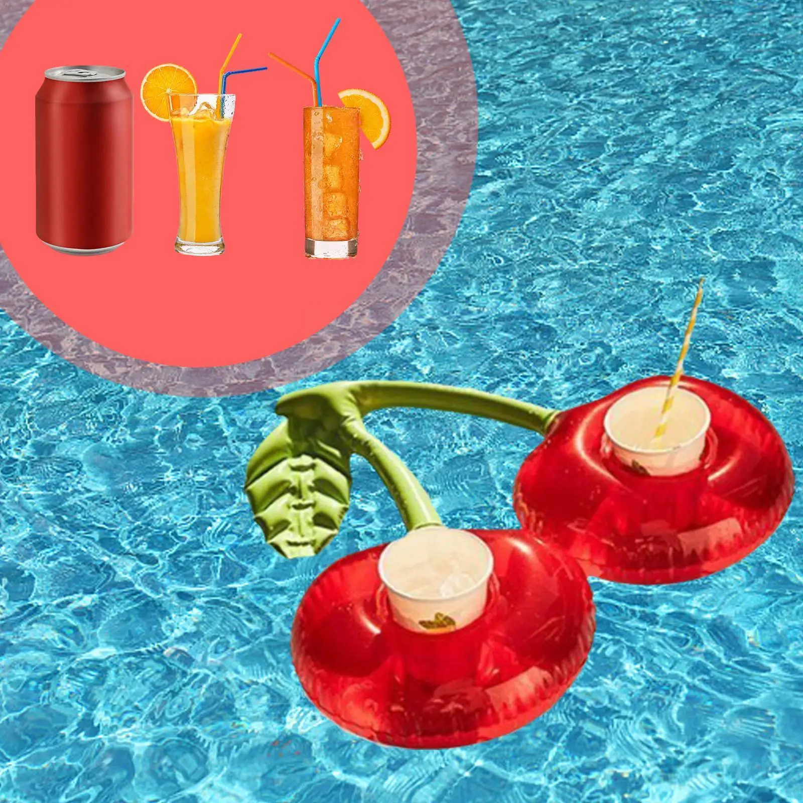 Inflatable Cherry Cup Holder Summer Swimming Pool Floating Decorations Inflatable Drink Pool Holder Accessories Coaster Par S9Z5
Inflatable Cherry Cup Holder Summer Swimming Pool Floating Decorations Inflatable Drink Pool Holder Accessories Coaster Par S9Z5