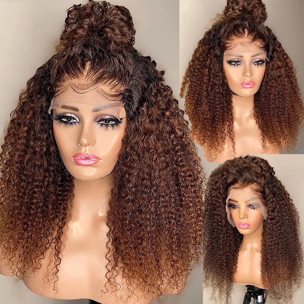 Brown 13x6 Lace Front Wigs Human Hair Pre Plucked Afro Kinky Curly Wigs for Women high Density HD Transparent BrazilianT part
Brown 13x6 Lace Front Wigs Human Hair Pre Plucked Afro Kinky Curly Wigs for Women high Density HD Transparent BrazilianT part