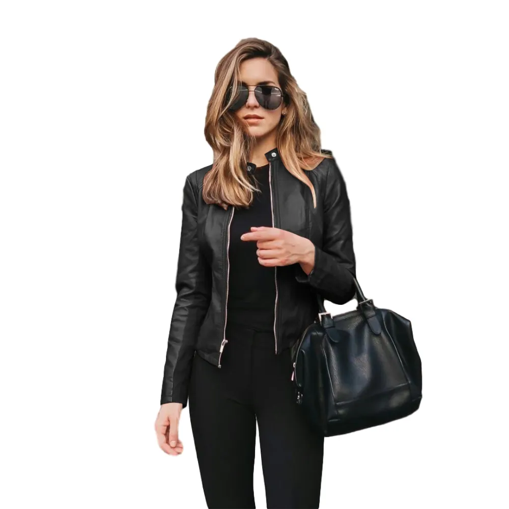 2023 Suit jacket Women Bike Coat PU Leather Outwear Zipper Outfit Spring Autumn WomeFashion Short Thin Female Jacket 
2023 Suit jacket Women Bike Coat PU Leather Outwear Zipper Outfit Spring Autumn WomeFashion Short Thin Female Jacket