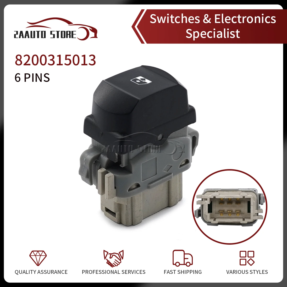 Electric Car Power Window Control Lifter Switch Single Button 8200315013 For Renault Megane Laguna 2 Espace 4 car accessories
Electric Car Power Window Control Lifter Switch Single Button 8200315013 For Renault Megane Laguna 2 Espace 4 car accessories