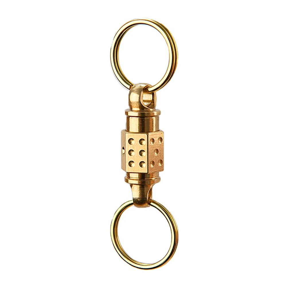 Quick Release Keychain Brass Keychain Mini Rotary Buckle Wind Bell Connector Multi-purpose Keyring Yellow
Quick Release Keychain Brass Keychain Mini Rotary Buckle Wind Bell Connector Multi-purpose Keyring Yellow