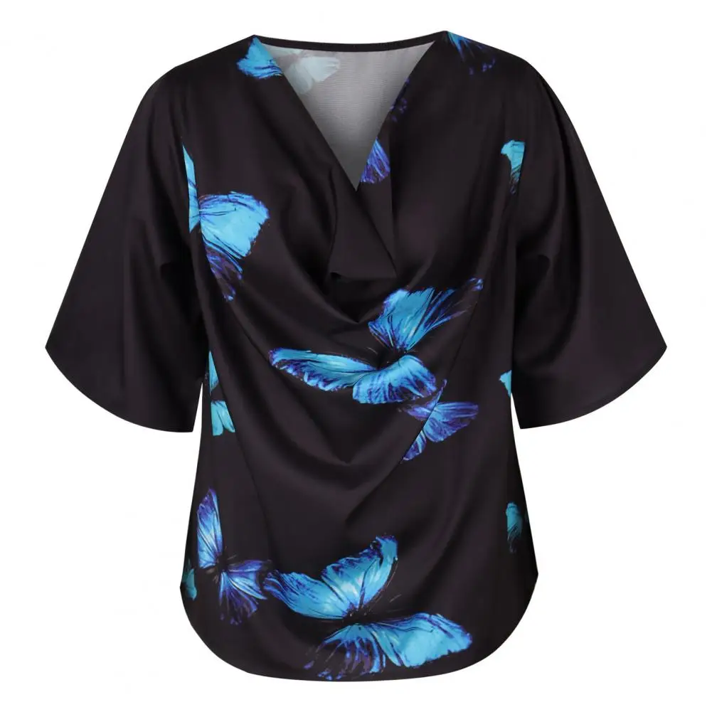 Casual Female Top Solid Sewn Comfortable Chiffon Blouse Feather Print Draped Female Top
Casual Female Top Solid Sewn Comfortable Chiffon Blouse Feather Print Draped Female Top