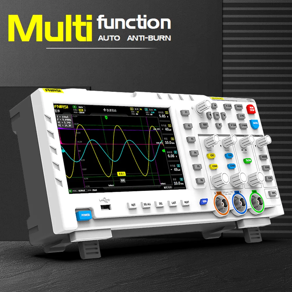 FNIRSI-1014D Dual-Channel Digital Oscilloscope Includes Signal Generator 100MHz Analog Bandwidth 1GSa/s Sampling Rate Storage
FNIRSI-1014D Dual-Channel Digital Oscilloscope Includes Signal Generator 100MHz Analog Bandwidth 1GSa/s Sampling Rate Storage