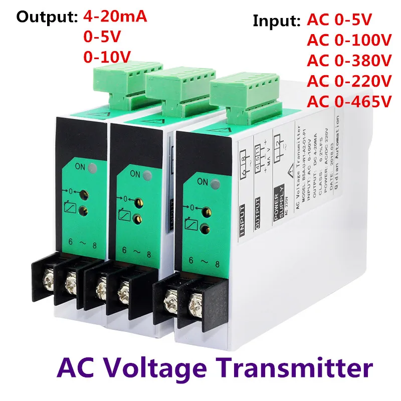 AC Signal Transmitter AC Voltage Transmitter 0-1000V to 4-20mA for Current Voltage Aignal Isolator BSA-U
AC Signal Transmitter AC Voltage Transmitter 0-1000V to 4-20mA for Current Voltage Aignal Isolator BSA-U
