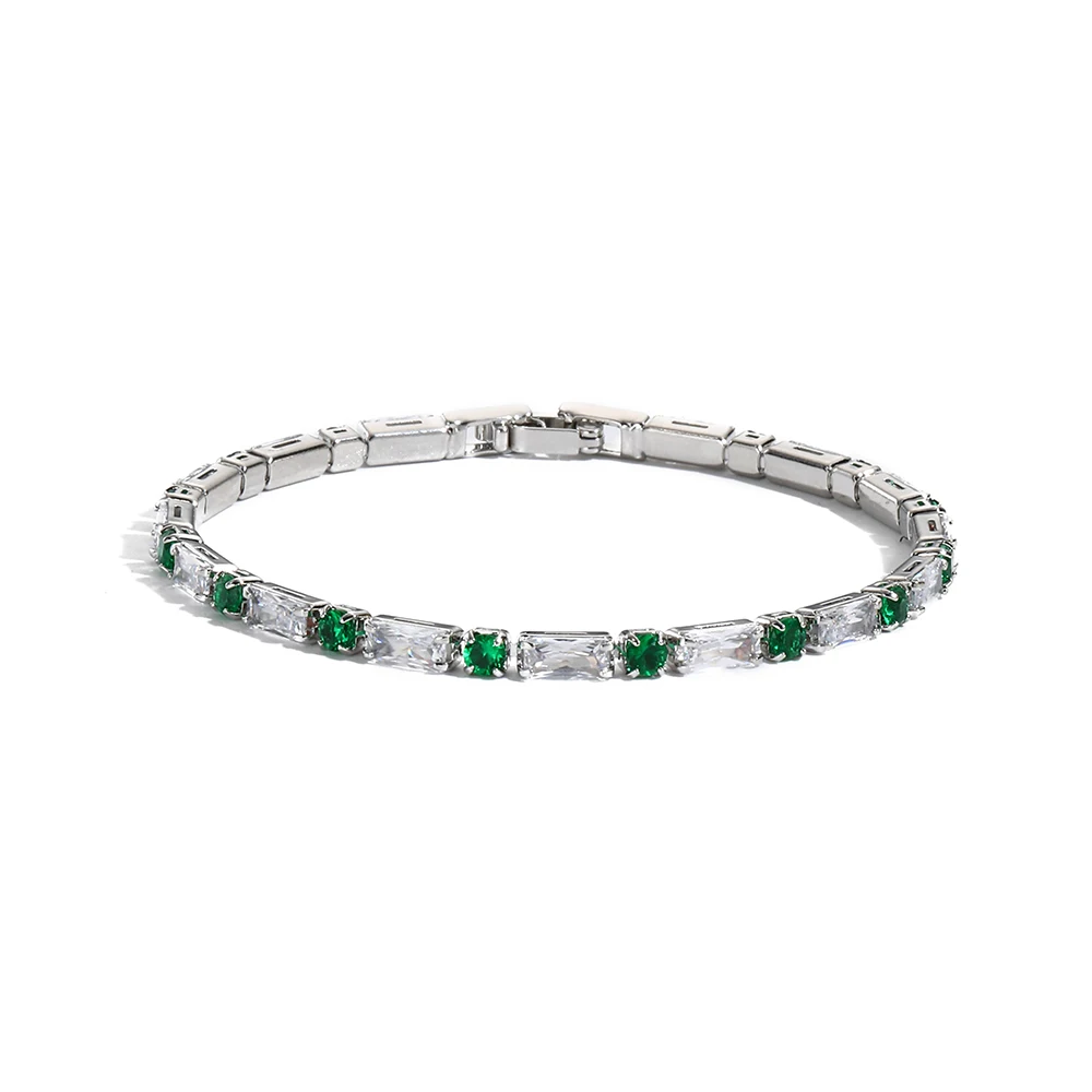 Green Rainbow Splicing Cubic Zirconia Tennis Bracelets For Women Men Luxury Silver Color CZ Bracelet Charm Jewelry
Green Rainbow Splicing Cubic Zirconia Tennis Bracelets For Women Men Luxury Silver Color CZ Bracelet Charm Jewelry