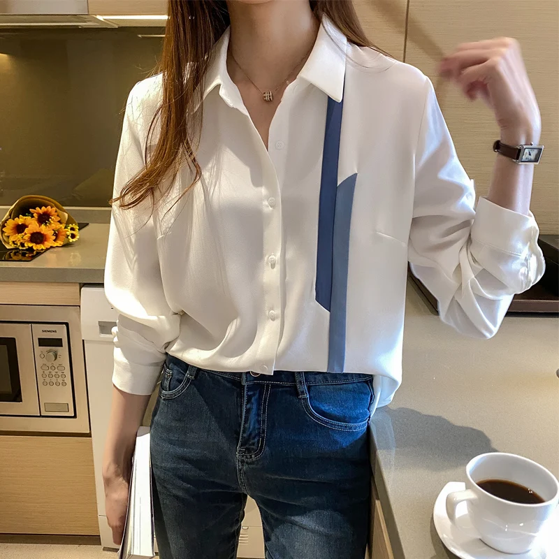 Chiffon Loose Women's Shirts Casual Long Sleeve New Fashion Blouses Printing Polo Spring Korean Style Female Clothing
Chiffon Loose Women's Shirts Casual Long Sleeve New Fashion Blouses Printing Polo Spring Korean Style Female Clothing