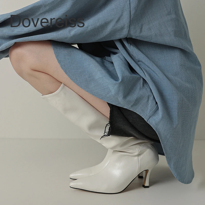 2022 Winter Fashion High Heels New Genuine Leather White 7.5cm Stilettos Heels Ladies Knee High Boots Zipper Clear Heels Sexy
2022 Winter Fashion High Heels New Genuine Leather White 7.5cm Stilettos Heels Ladies Knee High Boots Zipper Clear Heels Sexy