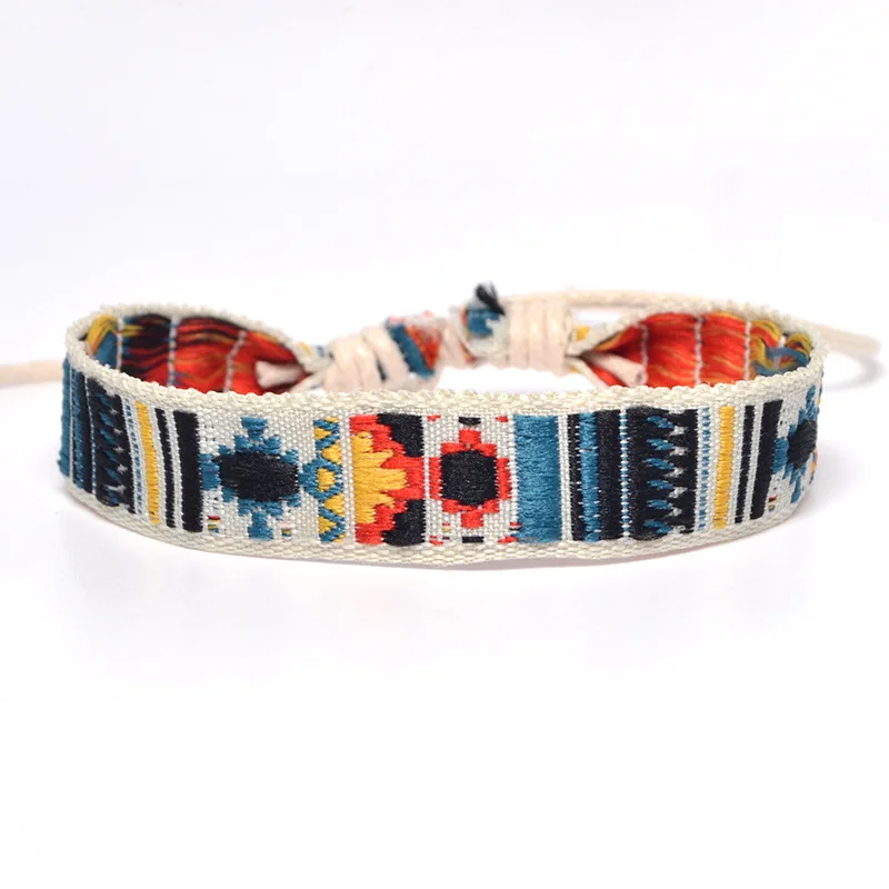 Featured Leisure Embroidery Bohemian National Style Retro Simple Leisure Hand Rope Ribbon Woven Bracelet Tourism Commemoration
Featured Leisure Embroidery Bohemian National Style Retro Simple Leisure Hand Rope Ribbon Woven Bracelet Tourism Commemoration