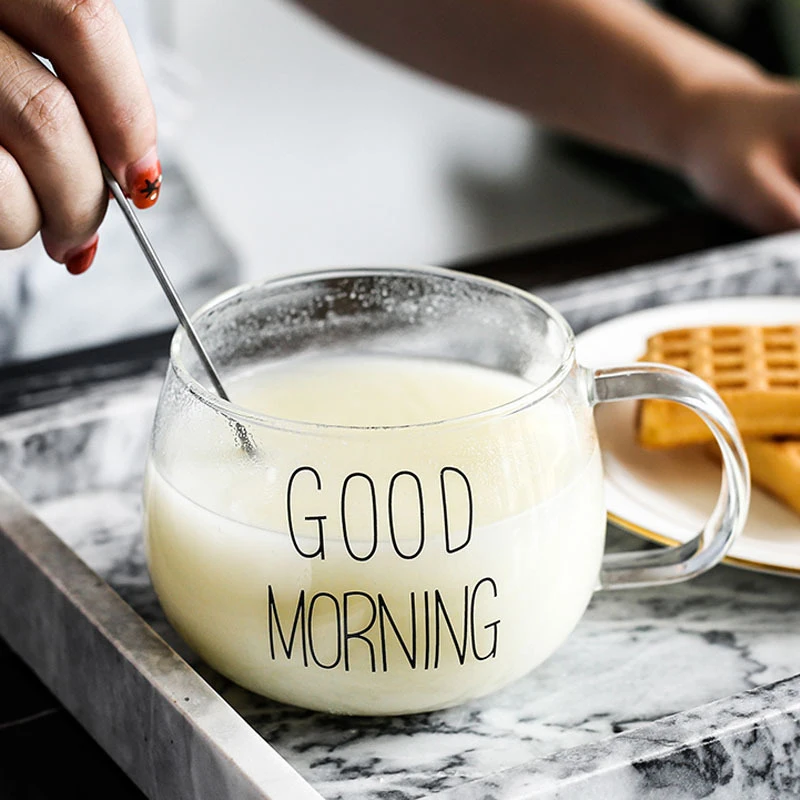 350ml Milk Tea Mug Breakfast Cup with Handle and Lid Heat-Resistant Glass White Letter Transparent Glass Cups Wine Glasses
350ml Milk Tea Mug Breakfast Cup with Handle and Lid Heat-Resistant Glass White Letter Transparent Glass Cups Wine Glasses