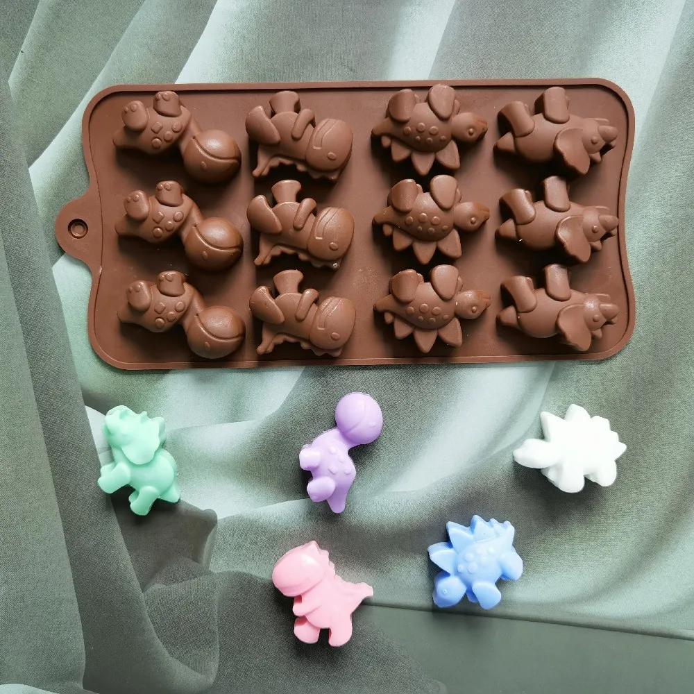 Silicone Chocolate Mold Cartoon Animal Bear Dinosaur Chocolate Candy Ice Cubes Children's Food Supplement Party Baking Tool
Silicone Chocolate Mold Cartoon Animal Bear Dinosaur Chocolate Candy Ice Cubes Children's Food Supplement Party Baking Tool