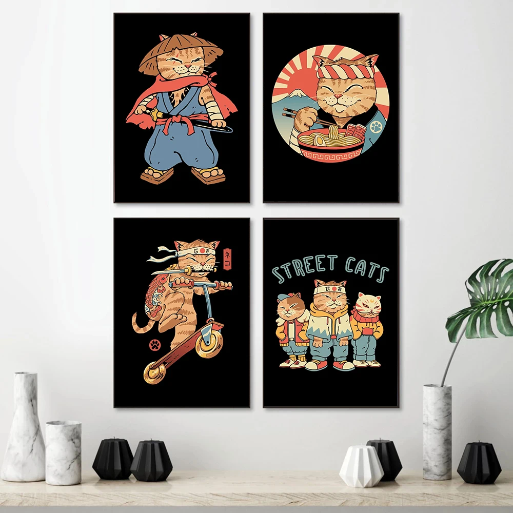 Catana Scooter Street Cats Canvas Painting Retro Cat Samurai Ramen Poster and Print Funny Wall Art Pictures Room Decor Kitchen
Catana Scooter Street Cats Canvas Painting Retro Cat Samurai Ramen Poster and Print Funny Wall Art Pictures Room Decor Kitchen