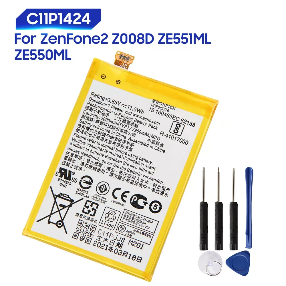 2023New Original Replacement Battery For ASUS ZenFone2 ZE551ML ZE550ML Z00ADB Z00AD C11P1424 Genuine Phone Battery 3000mAh
2023New Original Replacement Battery For ASUS ZenFone2 ZE551ML ZE550ML Z00ADB Z00AD C11P1424 Genuine Phone Battery 3000mAh