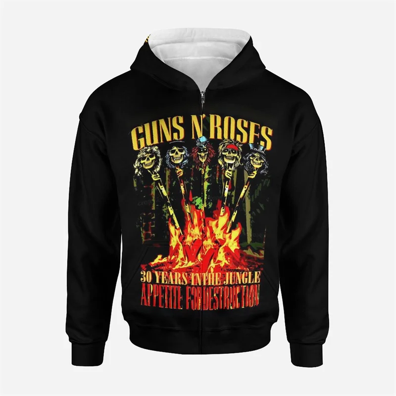 Men Women Guns N Roses Skull Printed Zip Up Hoodies Streetwear Vintage Goth Long Sleeve Sweatshirts Autumn Male Female Clothes 
Men Women Guns N Roses Skull Printed Zip Up Hoodies Streetwear Vintage Goth Long Sleeve Sweatshirts Autumn Male Female Clothes